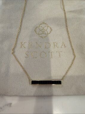 Kendra Scott Black Bar Necklace